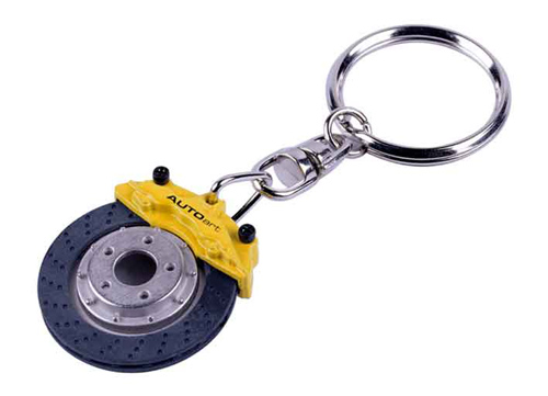 AUTOART Keychain carbonlook brakedisk yellow